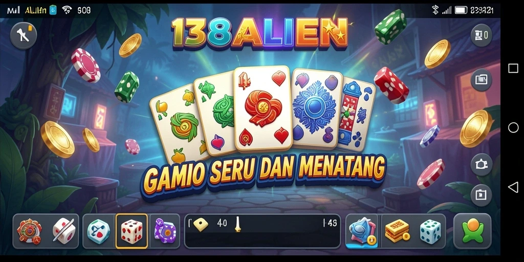 Tampilan gameplay seru dalam permainan Domino 138ALIEN.