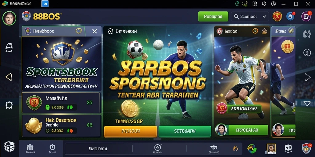 Tampilan utama 88BOS dengan berbagai pilihan taruhan olahraga.