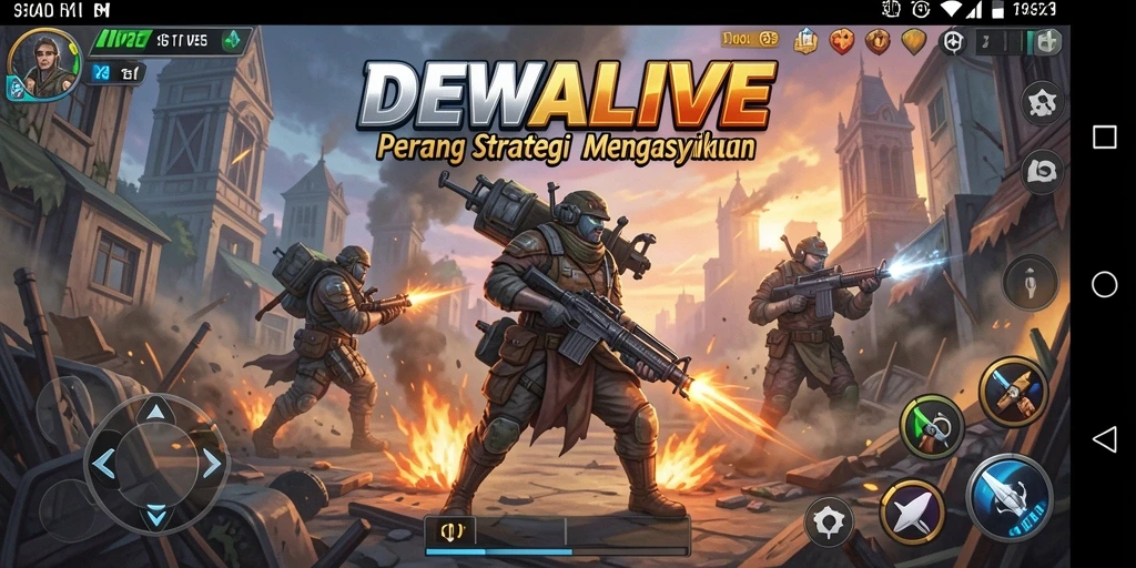 Tampilan gameplay DEWALIVE yang penuh strategi dan pertempuran seru.