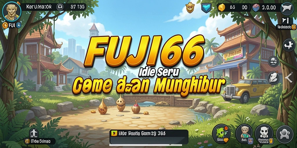 Tampilan gameplay seru dari FUJI66 dengan karakter yang colorful.