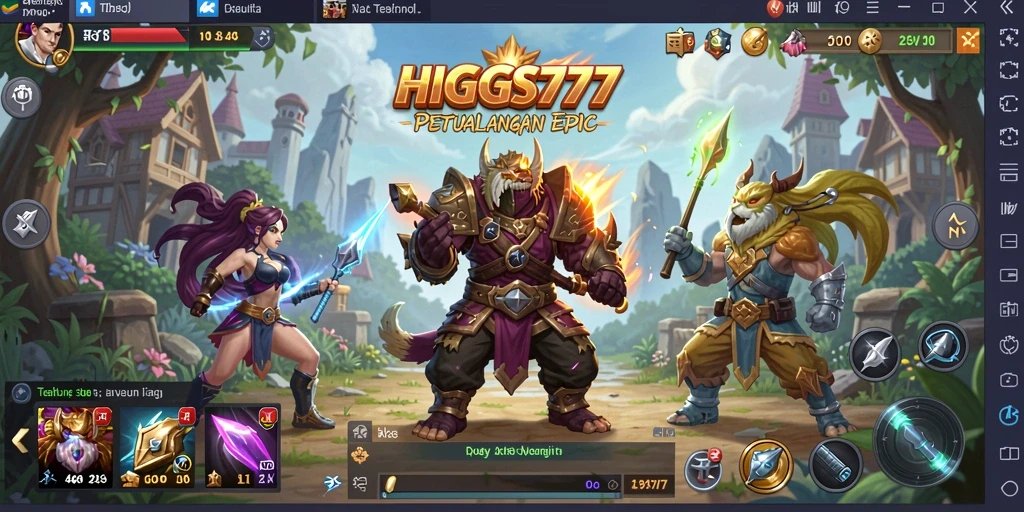 Tampilan gameplay RPG HIGGS777 yang menarik dan seru.