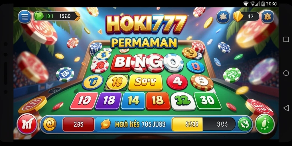 Tampilan menarik dan seru dari gameplay Bingo HOKI777.