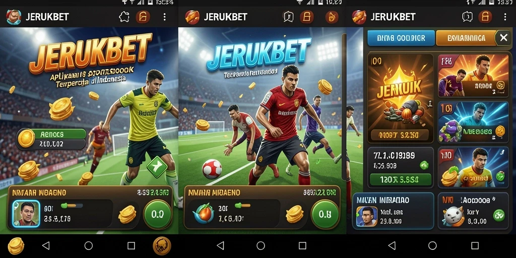 Tampilan gameplay aplikasi Sportsbook JERUKBET yang menarik dan interaktif.