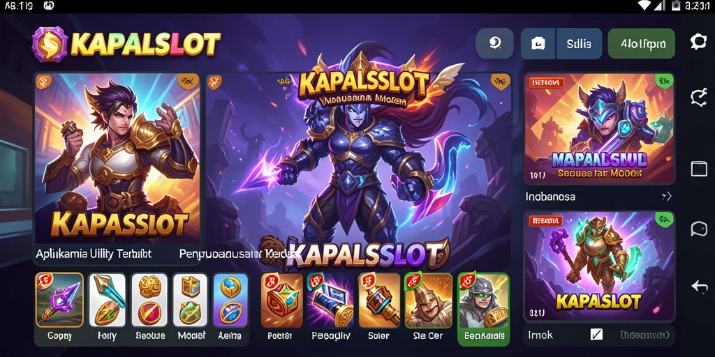 Tampilan utama KAPALSLOT dengan antarmuka pengguna yang intuitif