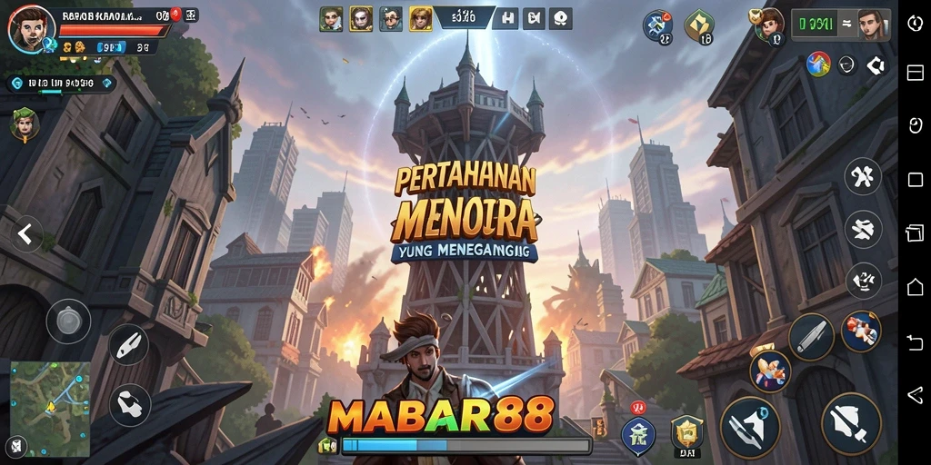 Tampilan menara dan strategi pertahanan dalam MABAR88.