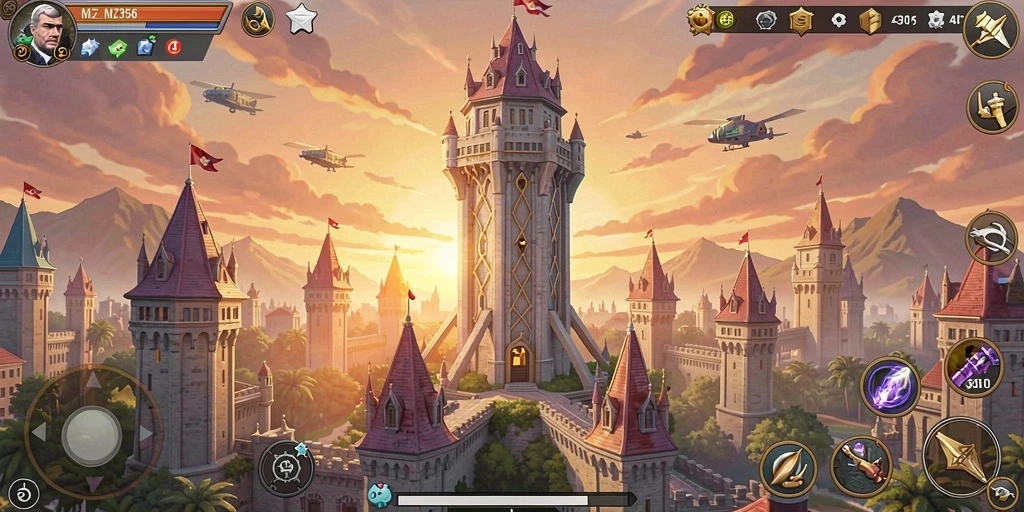 Gameplay menegangkan dalam MZ356 dengan strategi menara yang dinamis.