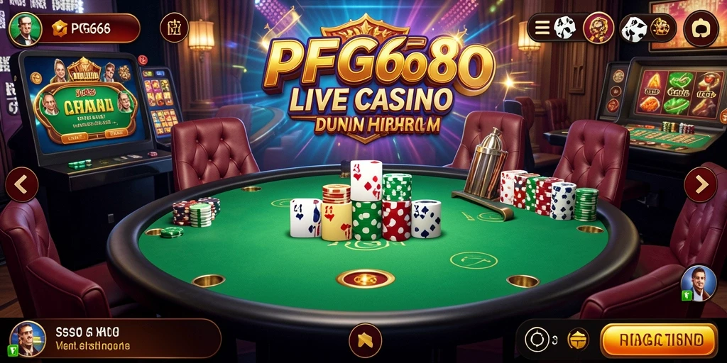 Tampilan menarik dari gameplay Live Casino PGG68 yang mendebarkan.