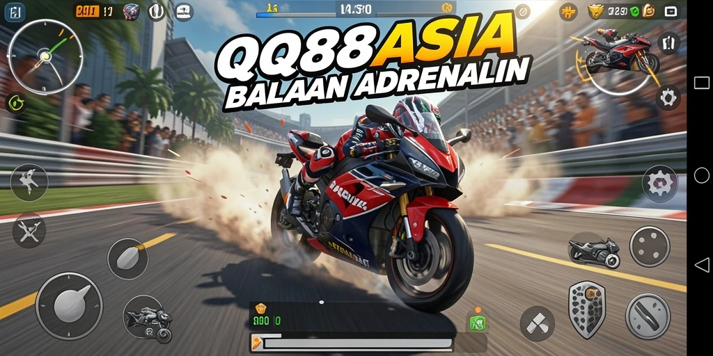 Gameplay intens balapan motor di QQ88ASIA yang mendebarkan.