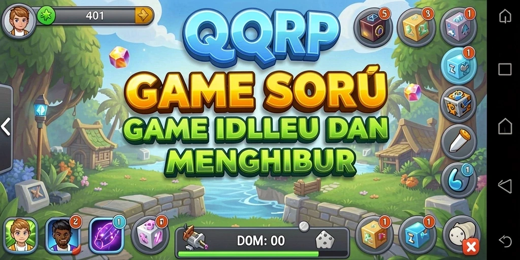 Tampilan gameplay menarik dari QQRP dengan desain visual yang menawan.