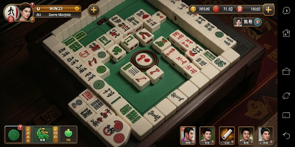 Tangkapan layar gameplay WIN33 yang menampilkan keseruan permainan Mahjong.