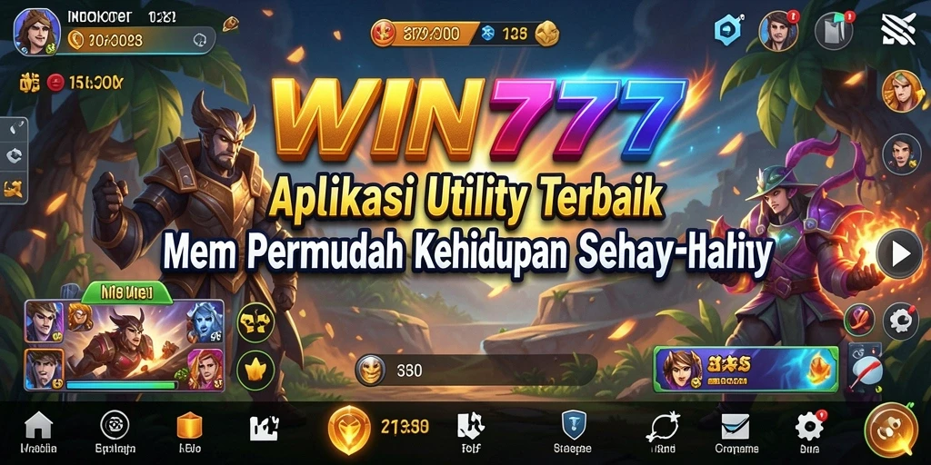 Tampilan utama WIN777 menampilkan fitur-fitur Utility yang handal.