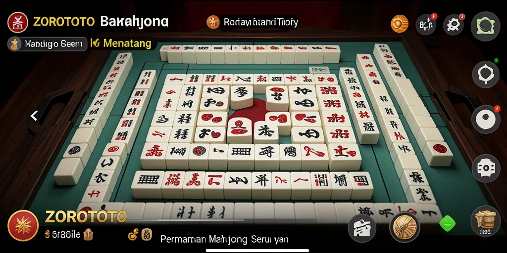 Tampilan gameplay ZOROTOTO menampilkan keseruan permainan Mahjong.